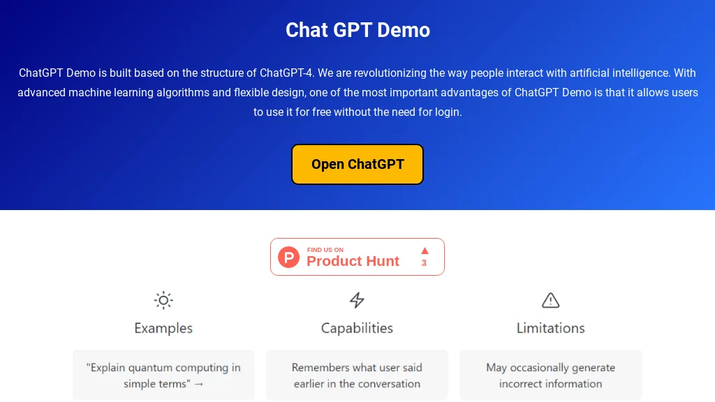 Chat GPT Demo