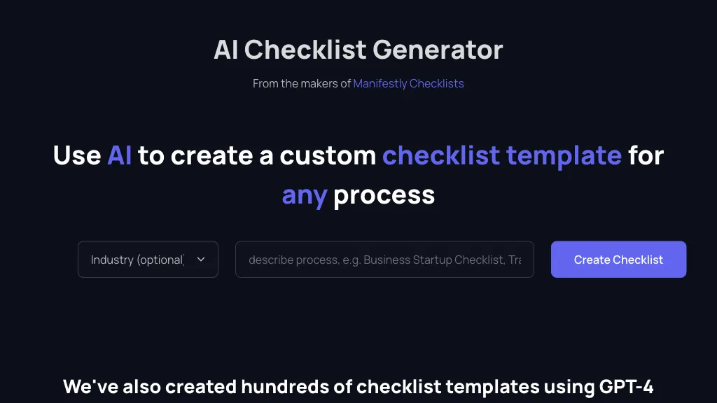 Checklistgenerator