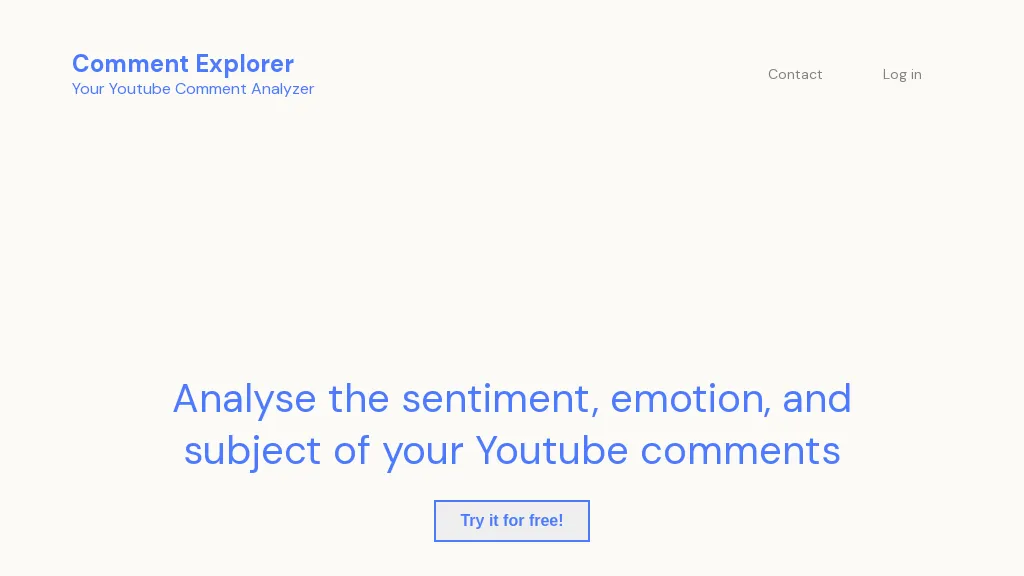 Comment Explorer – Youtube