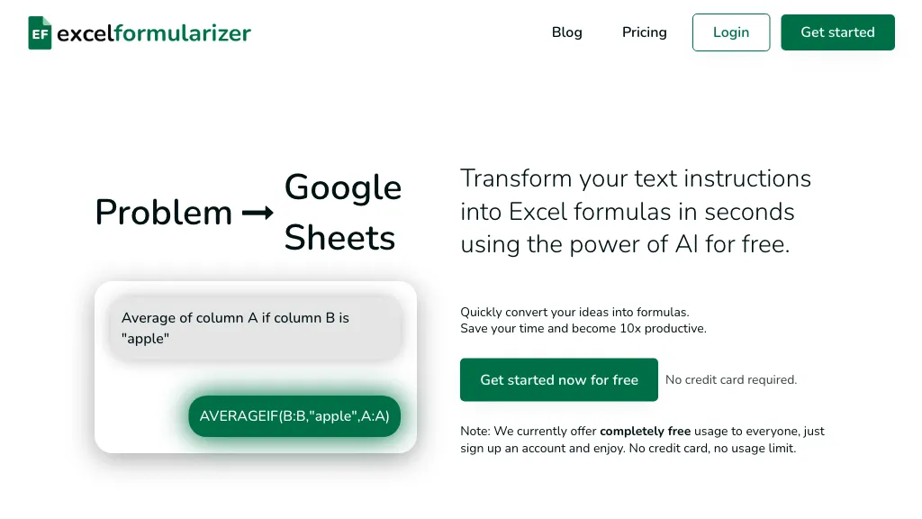 Excelformularizer