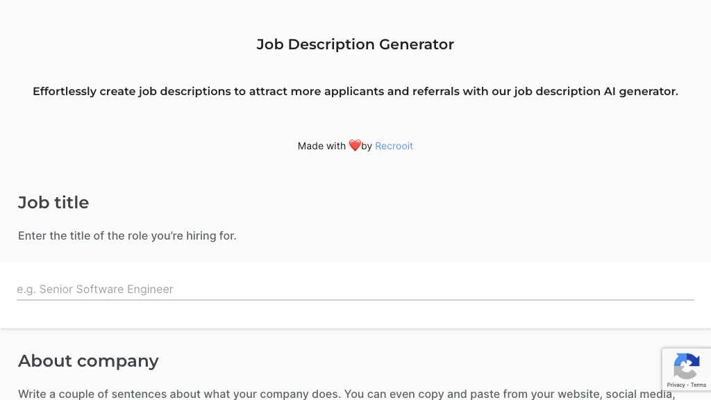 Job Description Generator