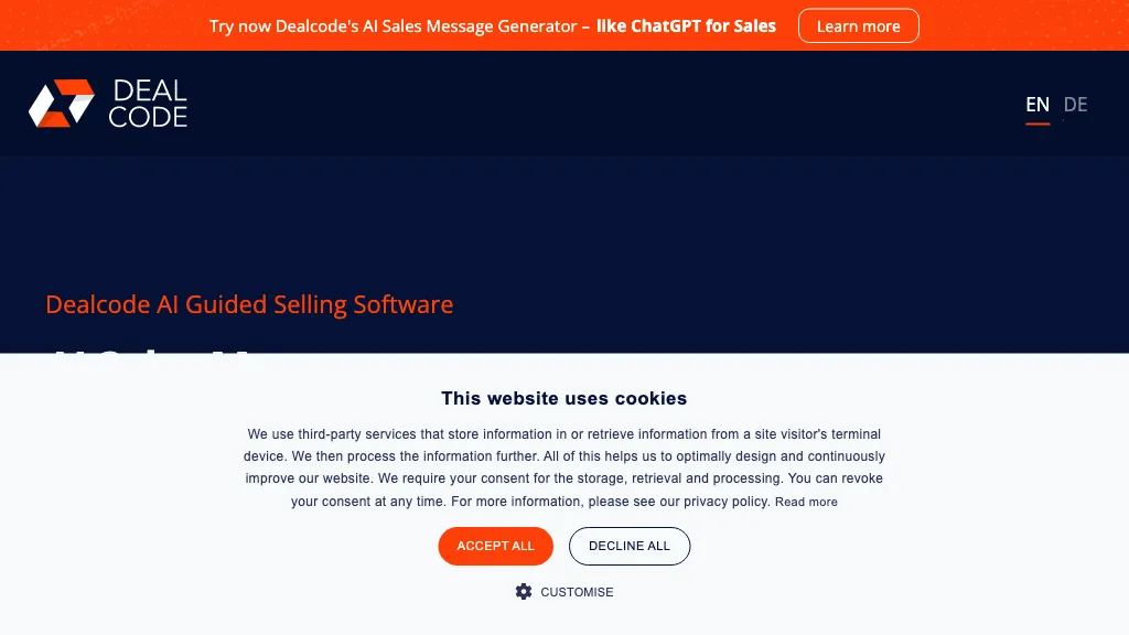 Sales AI message generator